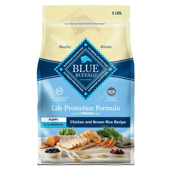Blue Buffalo Life Protection Formula Puppy Dry Dog Food, Chicken & Brown Rice, 5 lbs.