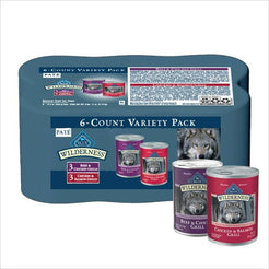 Blue Buffalo Wilderness Beef and Chicken & Salmon and Chicken Wet Dog Food Variety Pack