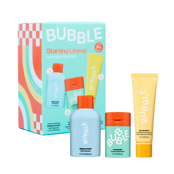 Bubble Skincare Starting Lineup New Routine Lineup, Set of Three