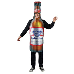 Budweiser Bottle whalloween Costume Men's and Women's, Adult One Size, Brown, by Rasta Imposta