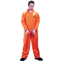 Fun World Got Busted Orange Jumpsuit Men's whalloween Fancy-Dress Costume for Adult, One Size