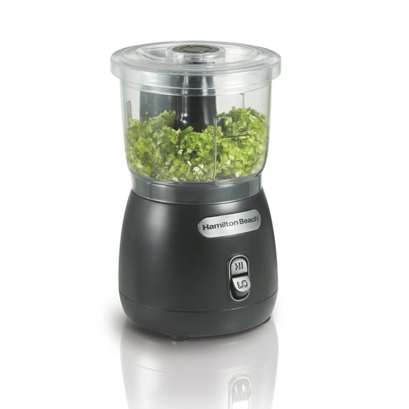 Hamilton Beach Stack & Press 2 Speed Food Chopper & Mini Food Processor, 3-Cup, Black