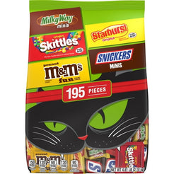 M&M's, Skittles & More Fun Size Halloween Candy Variety Pack - 195 Ct Bulk Bag