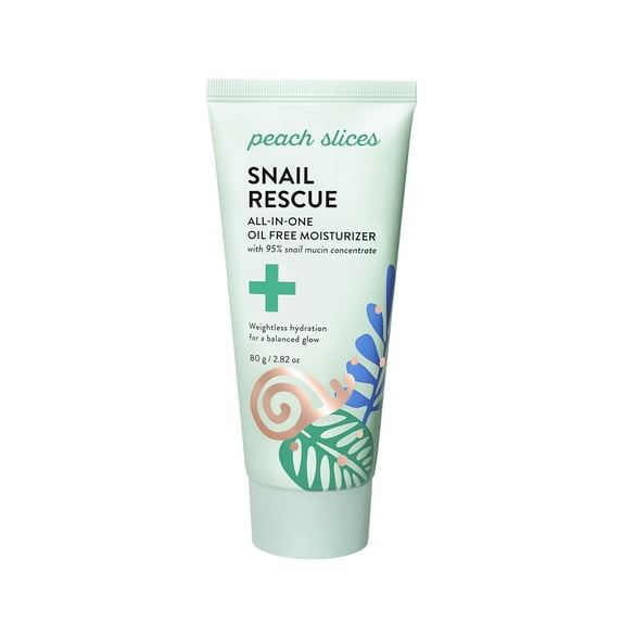 Peach Slices Snail Rescue All-in-One Oil Free Face Moisturizer with Snail Mucin, 2.83 fl oz