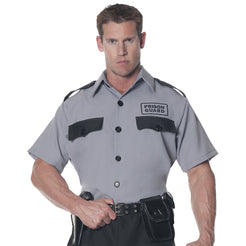 Underwraps Mens Prison Guard Shirt Costume