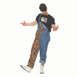 Underwraps Mens Trippin 1990's Overalls Costume - One Size Fits Most