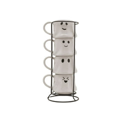Way To Celebrate Halloween Ghost Mug Stack