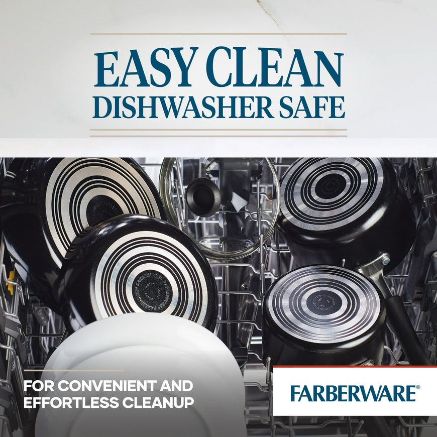 Farberware Easy Clean Griddle Pan - 11 Inch Nonstick Grill Pan, Dishwasher Safe, Oven Safe to 350¡F, Black
