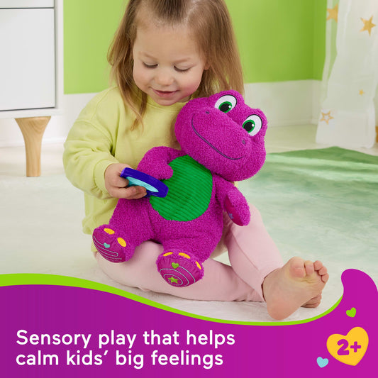 Fisher-Price BarneyÕs World Sensory Barney Plush Toy with Fidget Activity for Toddlers