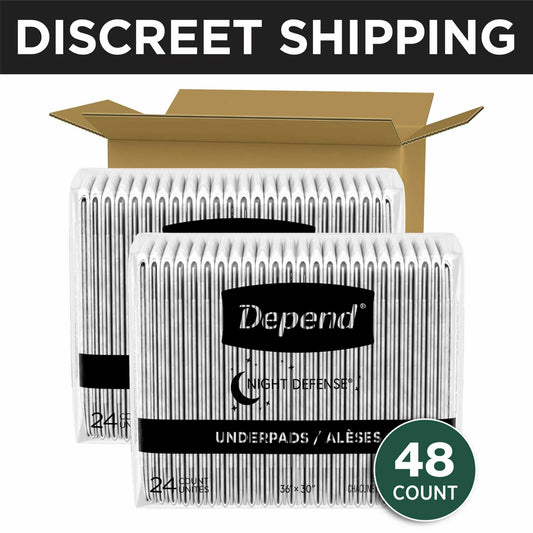 Depend Underpads XL, Disposable Incontinence Bed Pads for Adults, 36" x 30", 48 Count
