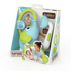 Yookidoo Elephant Baby Showerª - Blue Elephant Water Pump and Trunk Spout Rinser - for Newborn Babies in Tub Or Sink