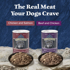 Blue Buffalo Wilderness Beef and Chicken & Salmon and Chicken Wet Dog Food Variety Pack