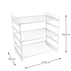 Mainstays 3-Tier Adjustable Storage Shelf, White