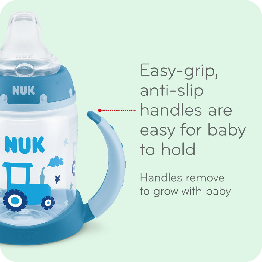 NUK Learner Cup, 5oz, 2 Pack, Soft Spout Sippy Cup, Unisex