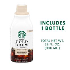 (2 pack) Starbucks Madagascar Vanilla Naturally Flavored, Bottled Cold Brew Coffee Concentrate Drink, 32 oz