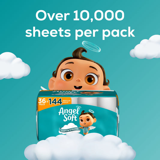 Angel Soft 2-Ply Toilet Paper, 36 Mega Rolls