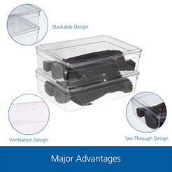 Mainstays Clear Plastic Glossy Boot Box with Lid for Adult