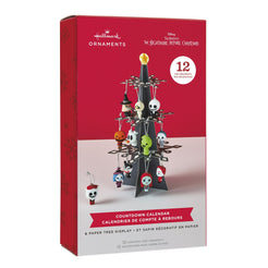 Hallmark Disney Tim Burton's The Nightmare before Christmas Countdown Calendar Paper Tree Set with 12 Mini Ornaments