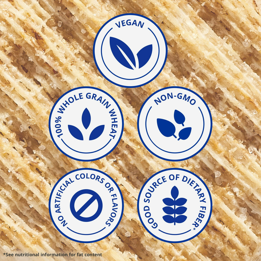 (4 pack) Triscuit Reduced Fat Whole Grain Wheat Crackers, Vegan Snack Crackers, Family Size, 11.5 oz