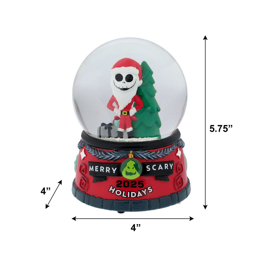 Disney The Nightmare Before Christmas Jack Skellington Snow Globe with Music, 100mm Resin Globe