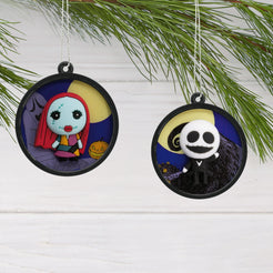 Hallmark Disney Tim Burton's The Nightmare before Christmas Scenes Mini Ornaments, Set of 4
