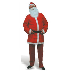 White and Red Santa Claus Men's Christmas Costume Set - Standard Size