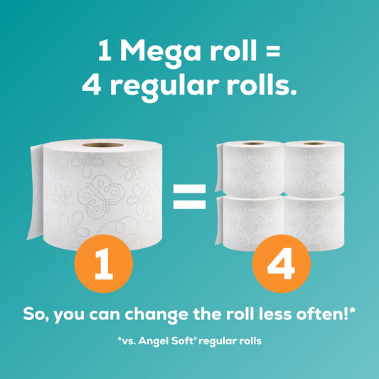 Angel Soft 2-Ply Toilet Paper, 24 Mega Rolls