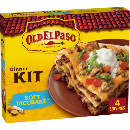 (12 pack) Old El Paso Soft TacoBake Dinner Kit, 8.4 oz.