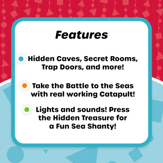 Kid Connection Pirate Island Playset, 26 Pieces, Toddler Toys