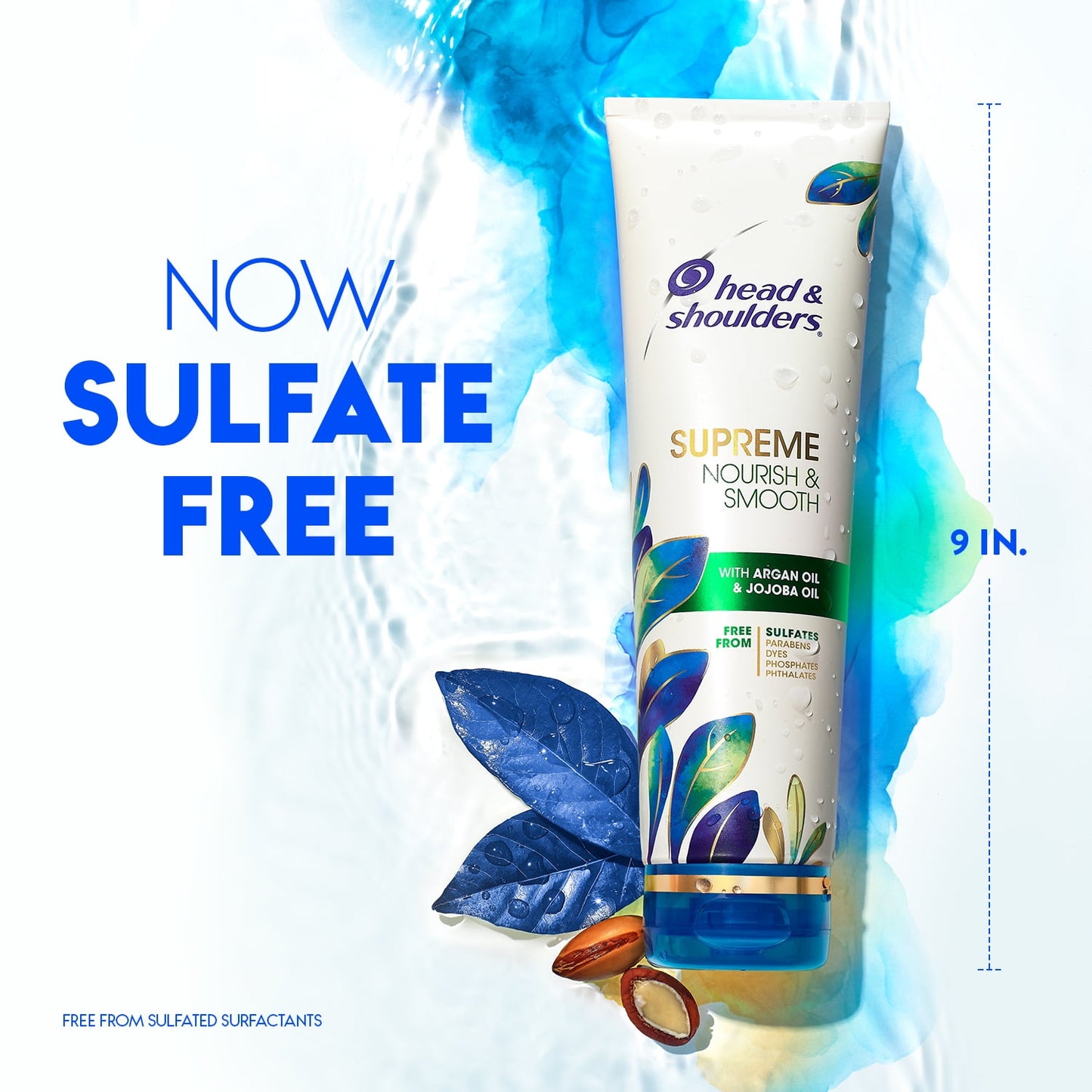Head & Shoulders Supreme Nourish & Smooth Hair & Scalp Conditioner, for All Hair Types, 9.4 fl oz