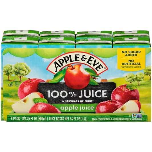 (5 pack) Apple & Eve 100% Apple Juice, 6.75 fl oz, 8 Count