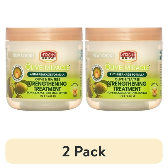 (2 pack) African Pride Olive Miracle Anti-Breakage Formula Hair Creme 6 oz, Wavy Hair