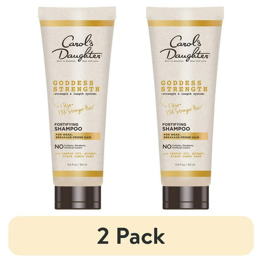 (2 pack) Carol's Daughter Goddess Strength Adult Sulfate Free Moisturizing Shampoo with Castor Oil, 11 fl oz