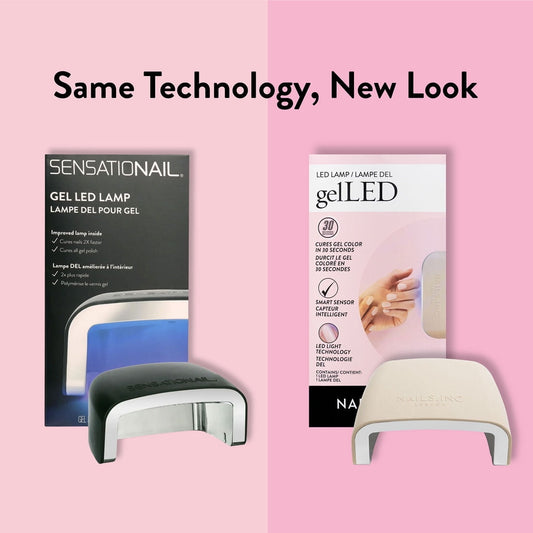 Nails.INC x Sensationail GelLED Gel Nails Nude LED Lamp, Flash Cures in 15 and 30 Seconds