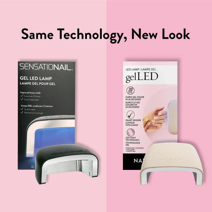 Nails.INC x Sensationail GelLED Gel Nails Nude LED Lamp, Flash Cures in 15 and 30 Seconds