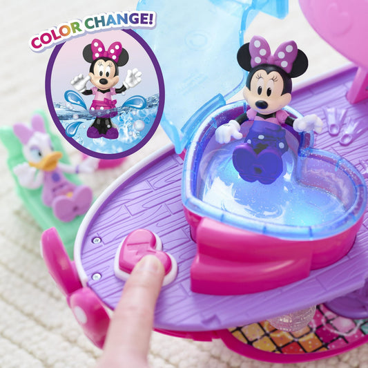 Disney Junior Minnie Mouse Bowdazzling Yacht Playset, Lights and Sounds, Baby and Toddler Toys