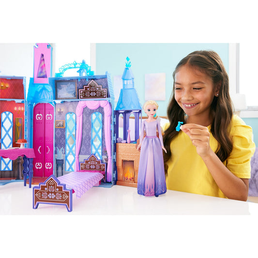 Disney Frozen Arendelle Castle Dollhouse with Elsa Fashion Doll, 4 Play Areas and 15 Accessories