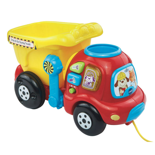 VTech Drop & Go Dump Truck with Accessories, Electronic Learning Baby and Toddler Toys