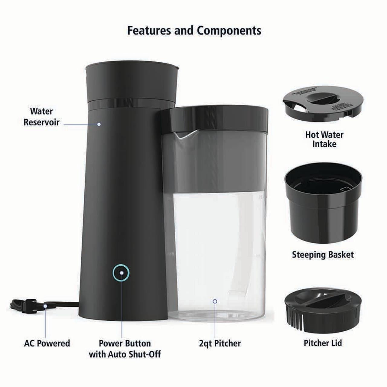 Mainstays 2-Quart Iced Tea and Iced Coffee Maker, 8-Cup