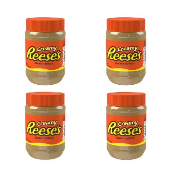 (4 pack) Reese's Creamy Peanut Butter Spread, Jar 18 oz