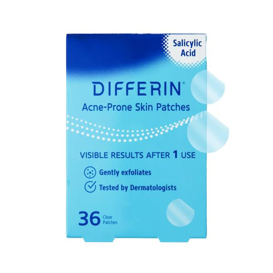 Differin Acne-Prone Skin Patches for Early-Stage Imperfections, Formulated with Salicylic Acid and Centella, Fast Triple Action Power Patch for Day &...