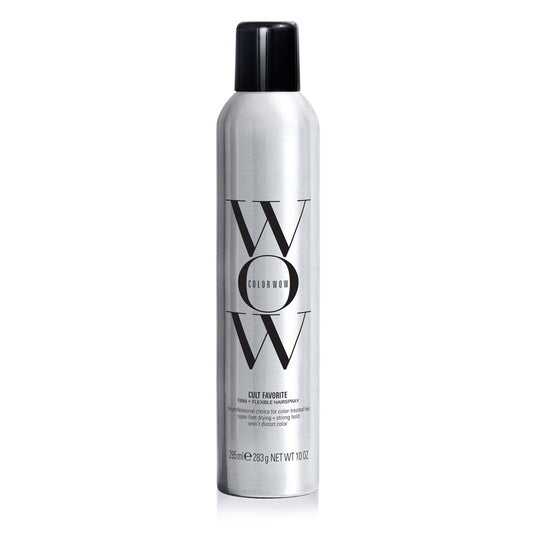COLOR WOW Cult Favorite Firm + Flexible Hairspray – Lightweight spray with all day hold; Humidity resistance; Heat protection + UV protection; non stiff,...