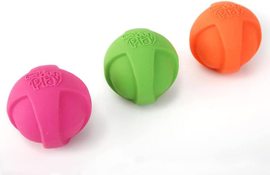 Hartz DuraPlay Ball Squeaky Latex Dog Toy, Medium 3 Pack