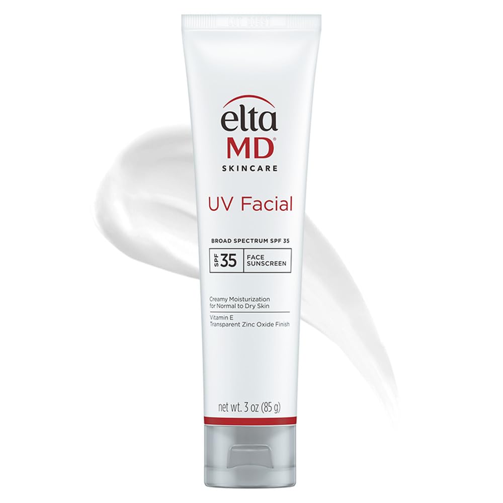 EltaMD UV Facial Sunscreen, SPF 30+ Moisturizing Sunscreen for Face, Formulated with Hyaluronic Acid and Zinc Oxide, 3.0 oz Tube 
