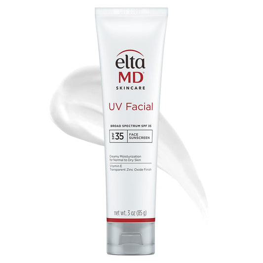 EltaMD UV Facial Sunscreen, SPF 30+ Moisturizing Sunscreen for Face, Formulated with Hyaluronic Acid and Zinc Oxide, 3.0 oz Tube 
