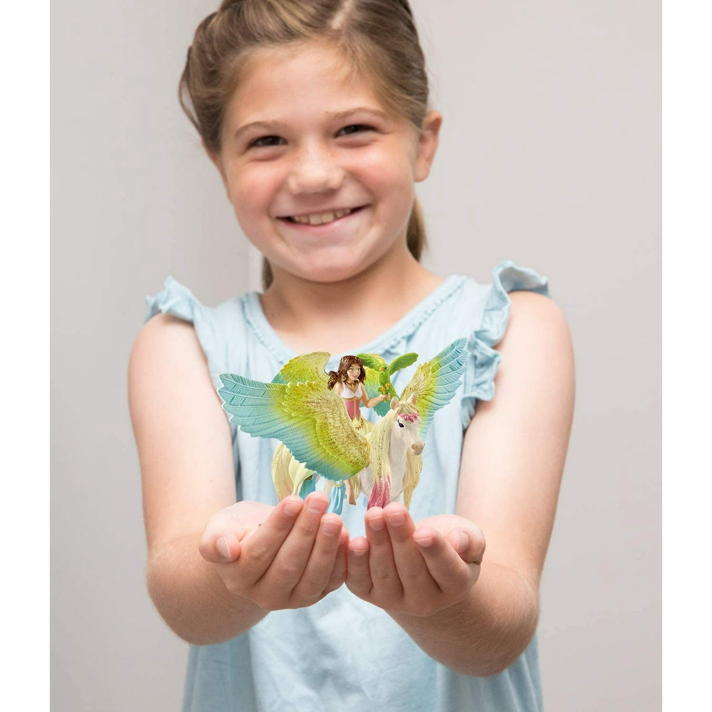 Schleich Bayala - 3PC Playset with Fairy Figurine Surah and Pegasus - Unicorn and Fairy Toy Figure with Movable Arms for Girls and Boys - Kids Ages 5+