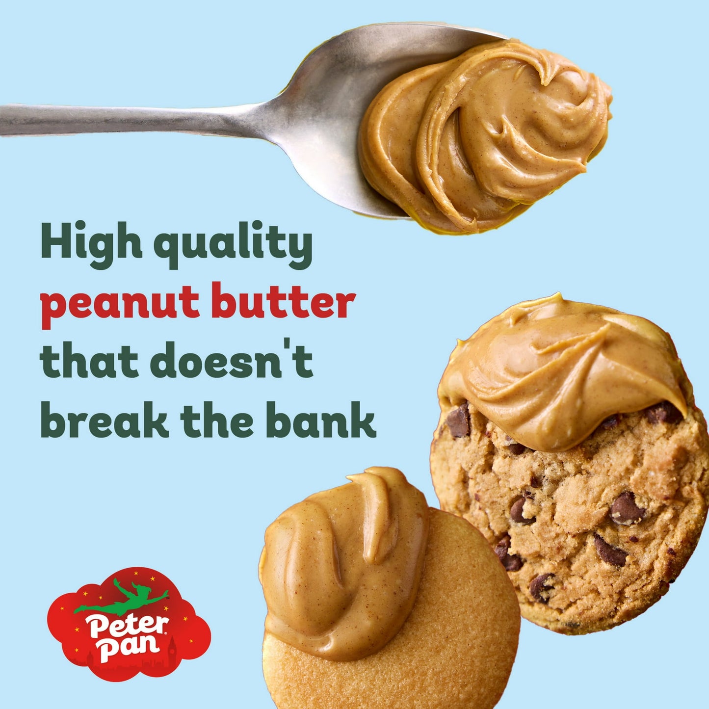 (6 pack) Peter Pan Creamy Honey Roasted Peanut Butter, Smooth, Gluten-Free, 40 oz Jar