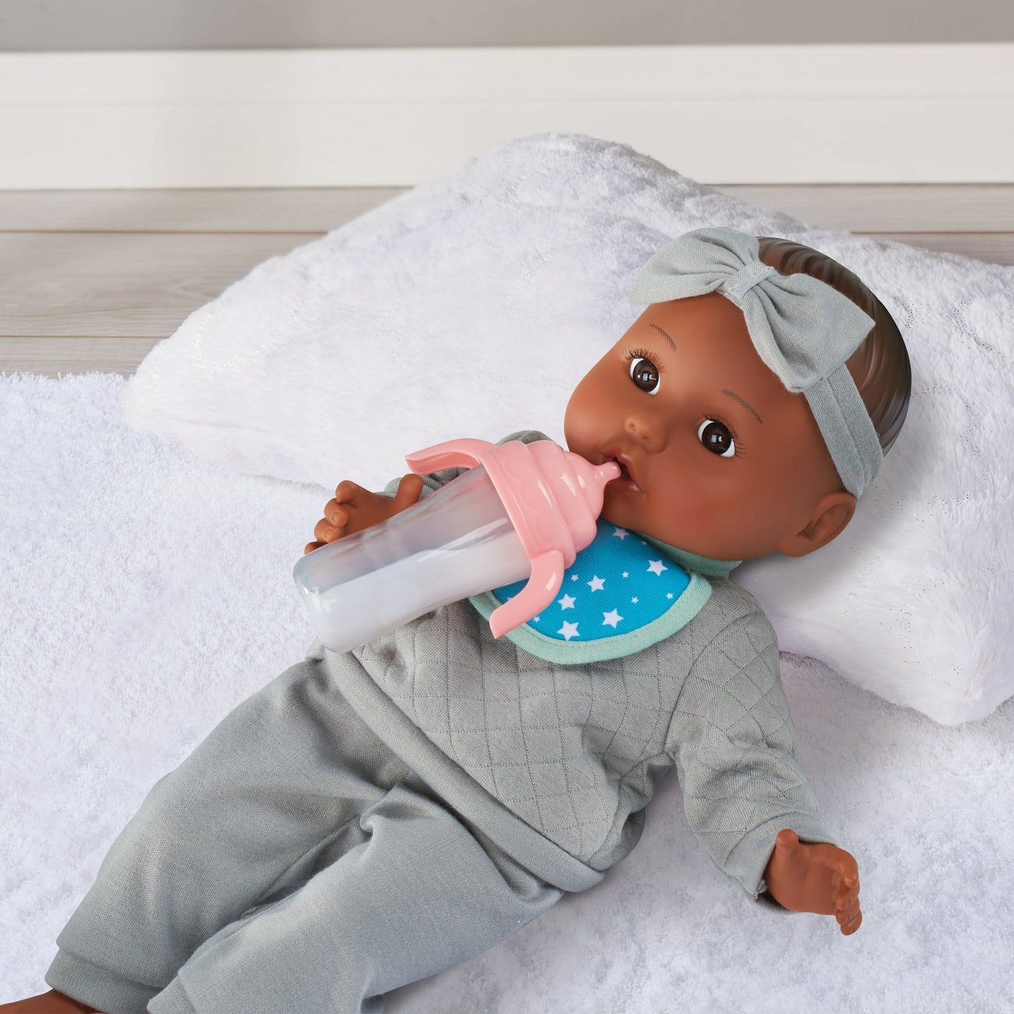 My Sweet Love Meal Time Baby Doll Play Set, Grey Outfit, 14-inch Doll, 12 Pieces Included