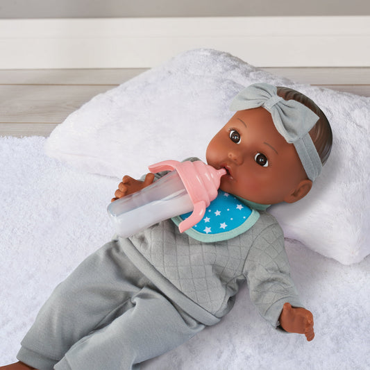 My Sweet Love Meal Time Baby Doll Play Set, Grey Outfit, 14-inch Doll, 12 Pieces Included