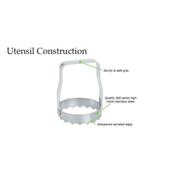 HIC Kwik-Kut Serrated Tooth Edge Food Chopper, Stainless Steel